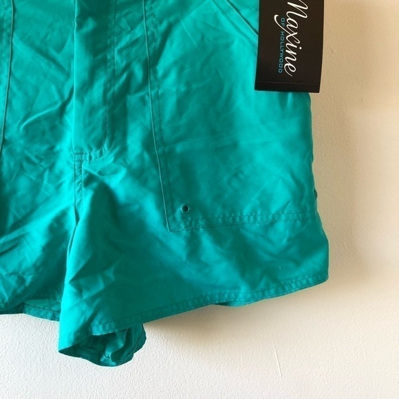 Maxine of Hollywood Aqua Teal Swim Shorts 14 - Picture 4 of 7